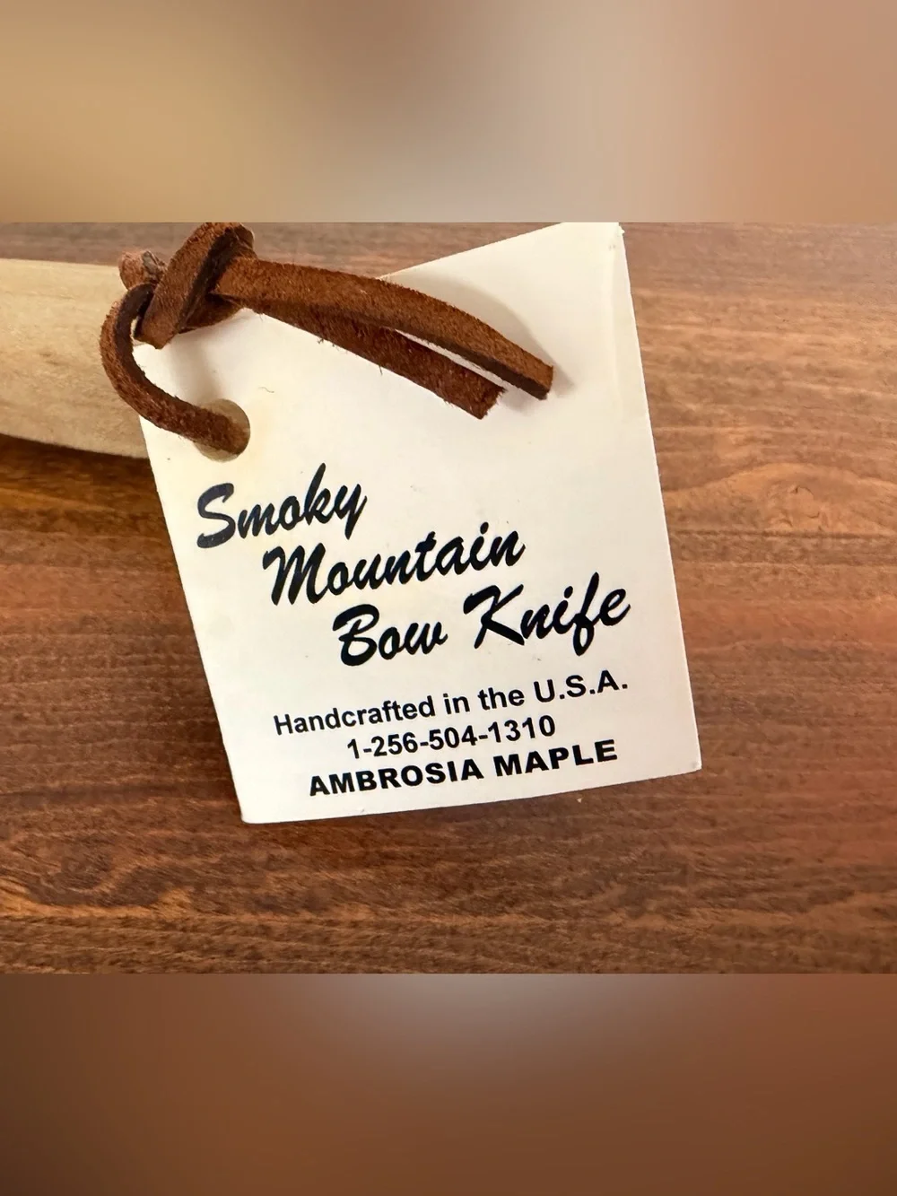 Handmade Smoky Mountain Sourdough Bread Bow Knife- Ambrosia Maple Wood